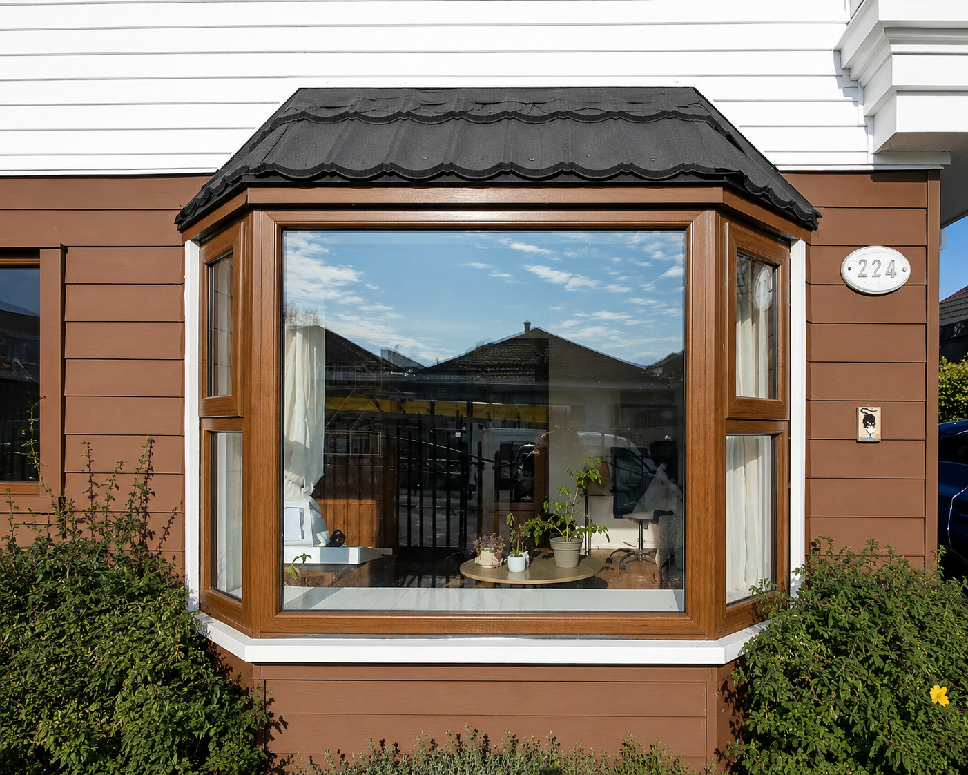 Bow Windows fabricado en PVC europeo