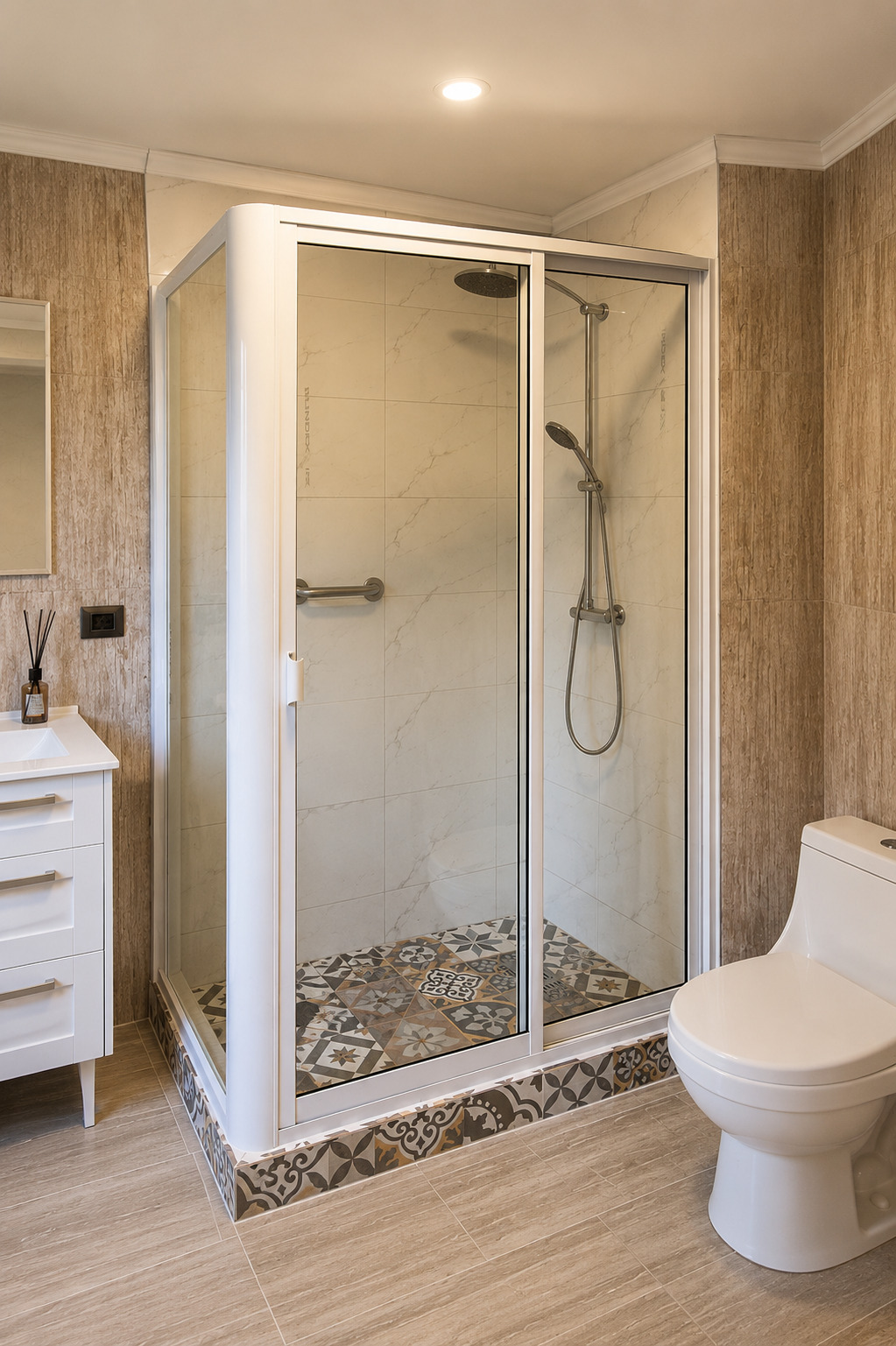 Instalación de shower door en vidrio